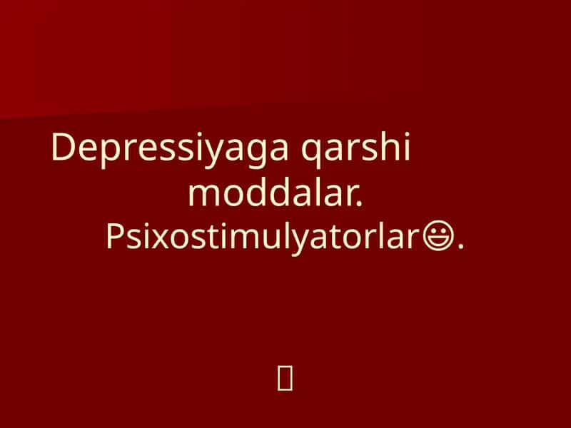 depressiyaga qarshi moddalar 1