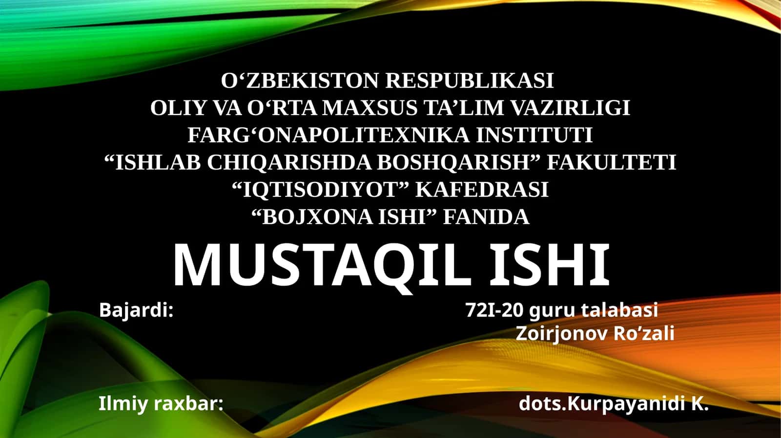 Italiya Respublikasining bojxonasiyosatitahlili 1