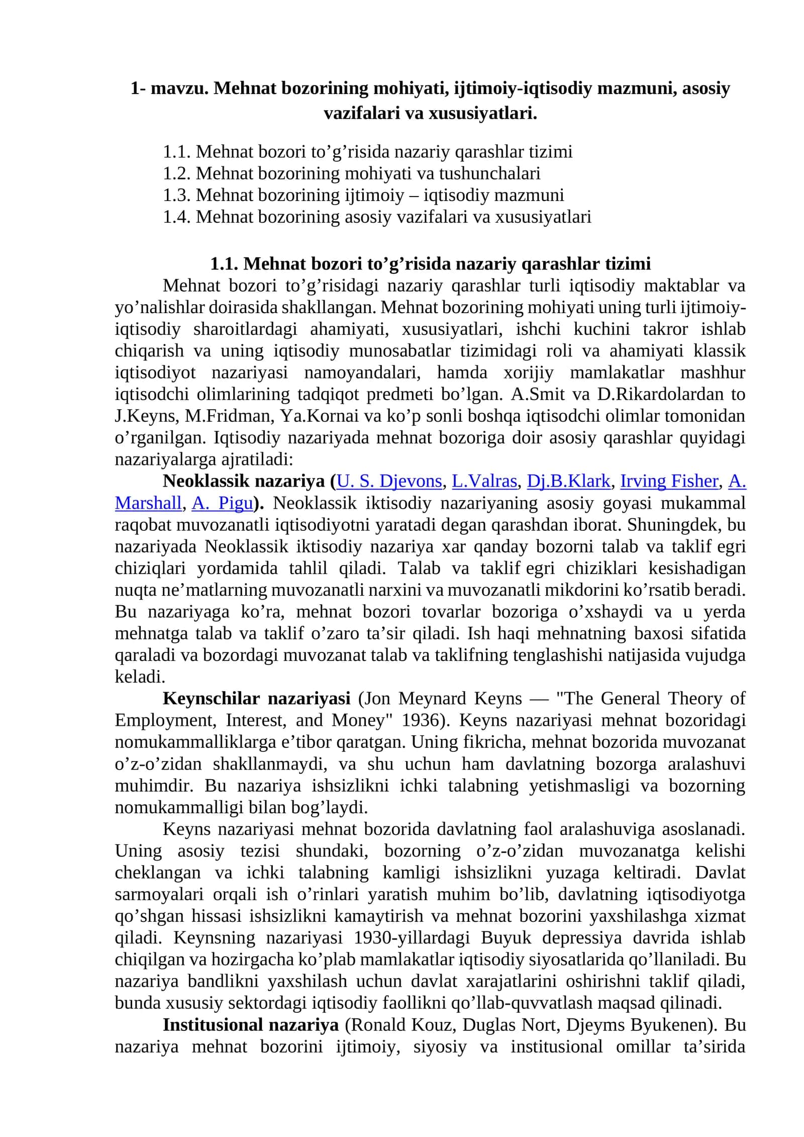 Mehnat bozorini tushunish 1