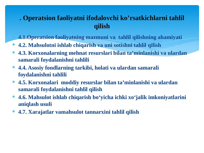 Mahsulotni ishlab chiqarish va uni sotishni tahlil qilish 1