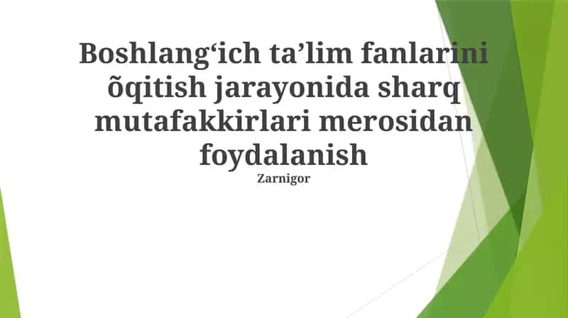 Panchatantra hikoyalarini adabiyot darslariga qo'llash 1