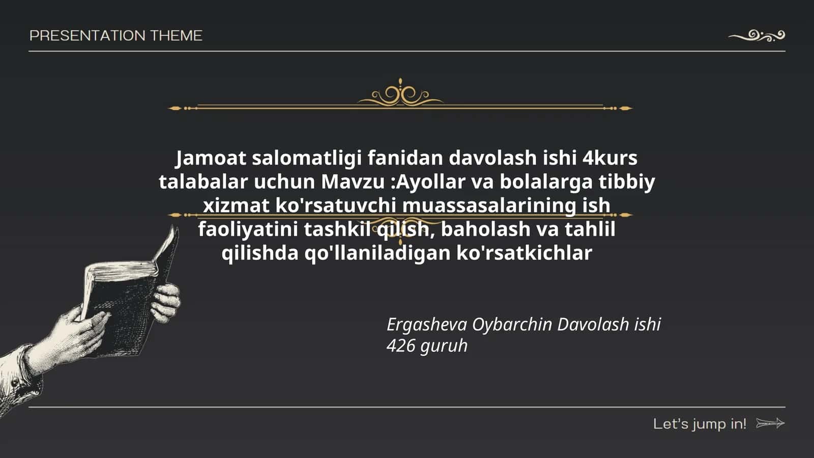 Ayollar va bolalarga tibbiy xizmat ko'rsatuvchi muassasalarining ish faoliyatini tashkil qilish 1