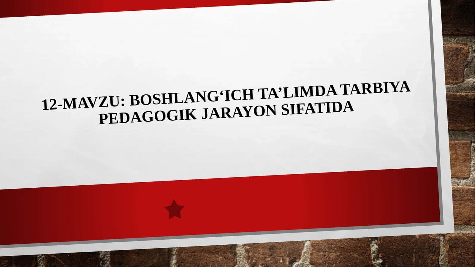 Boshlang‘ichta’limdatarbiyapedagogiKjarayonsifatida 1