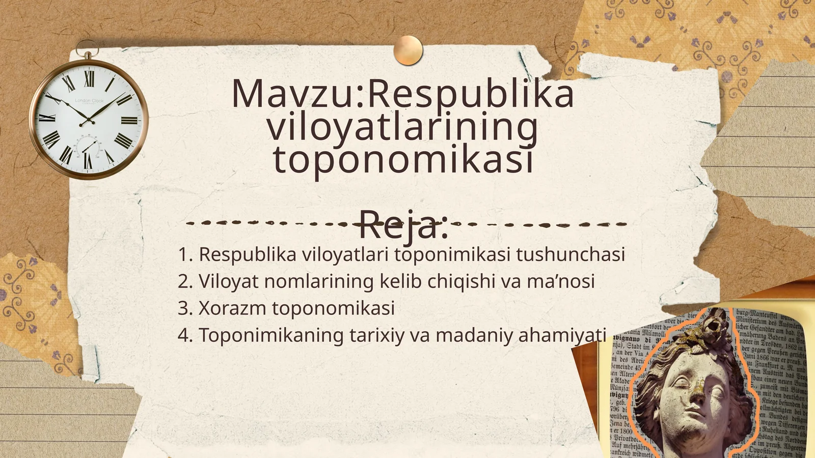 Respublika viloyatlarining toponomikasi 1