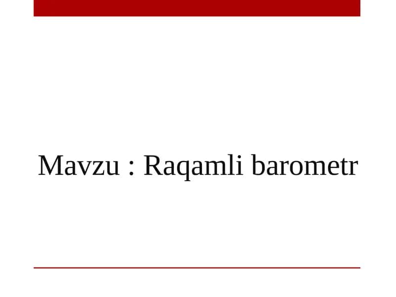 Raqamli barometr 1