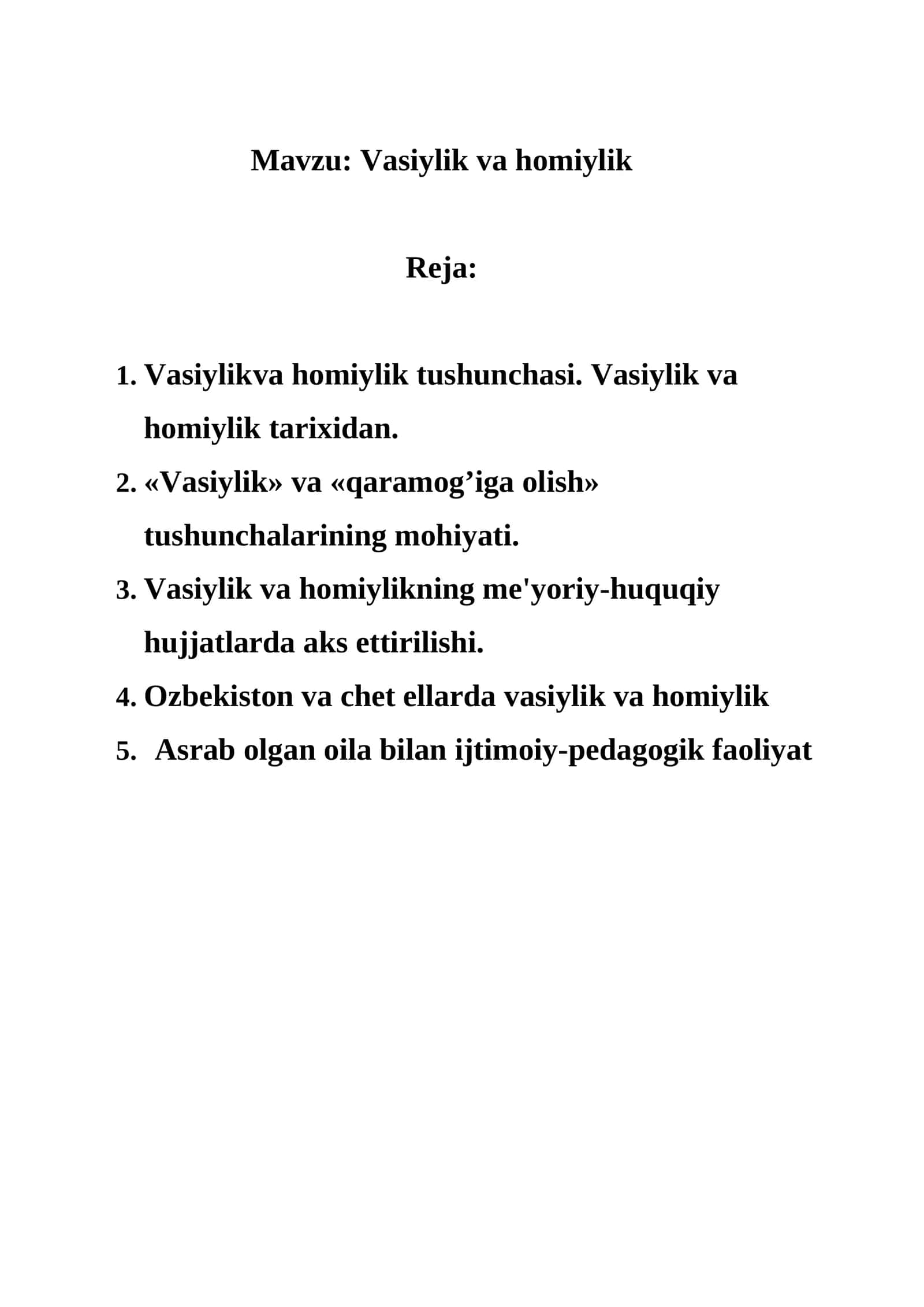 Vasiylik va homiylik 1