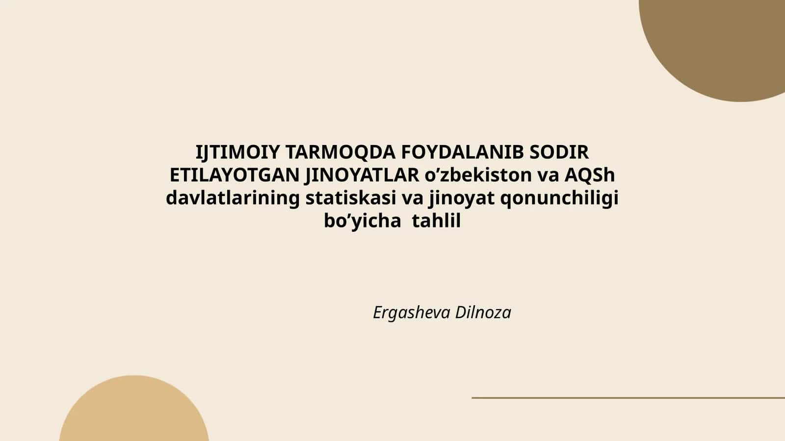 O’zbekiston va AQShda Ijtimoiy Tarmoqda Foydalanib Sodir Etib Yotgan Jinoyatlar 1