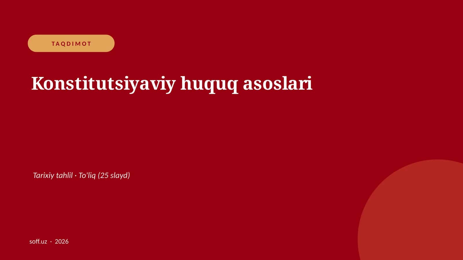 Konstitutsiyaviy huquq asoslari 1
