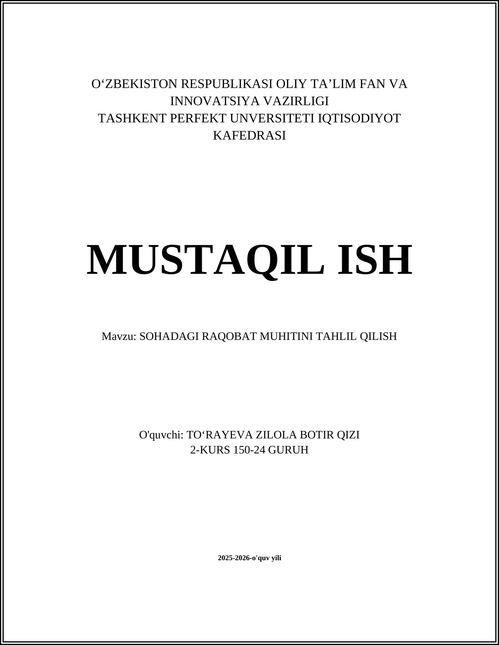 SOHADAGI RAQOBAT MUHITINI TAHLIL QILISH 1