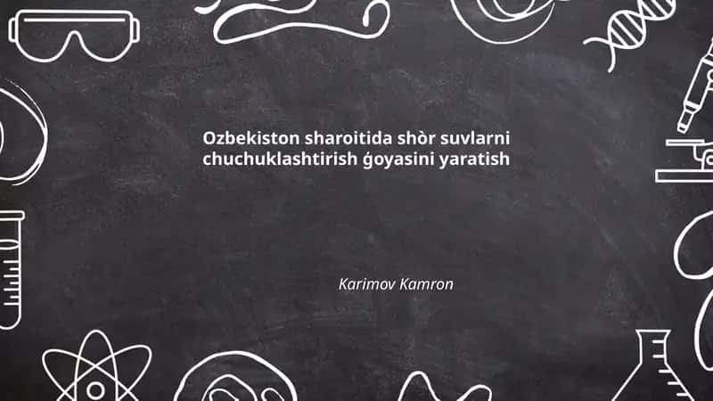 O‘zbekiston sharoitida sho‘rlangan suv resurslarini tahlili va xaritalash 1
