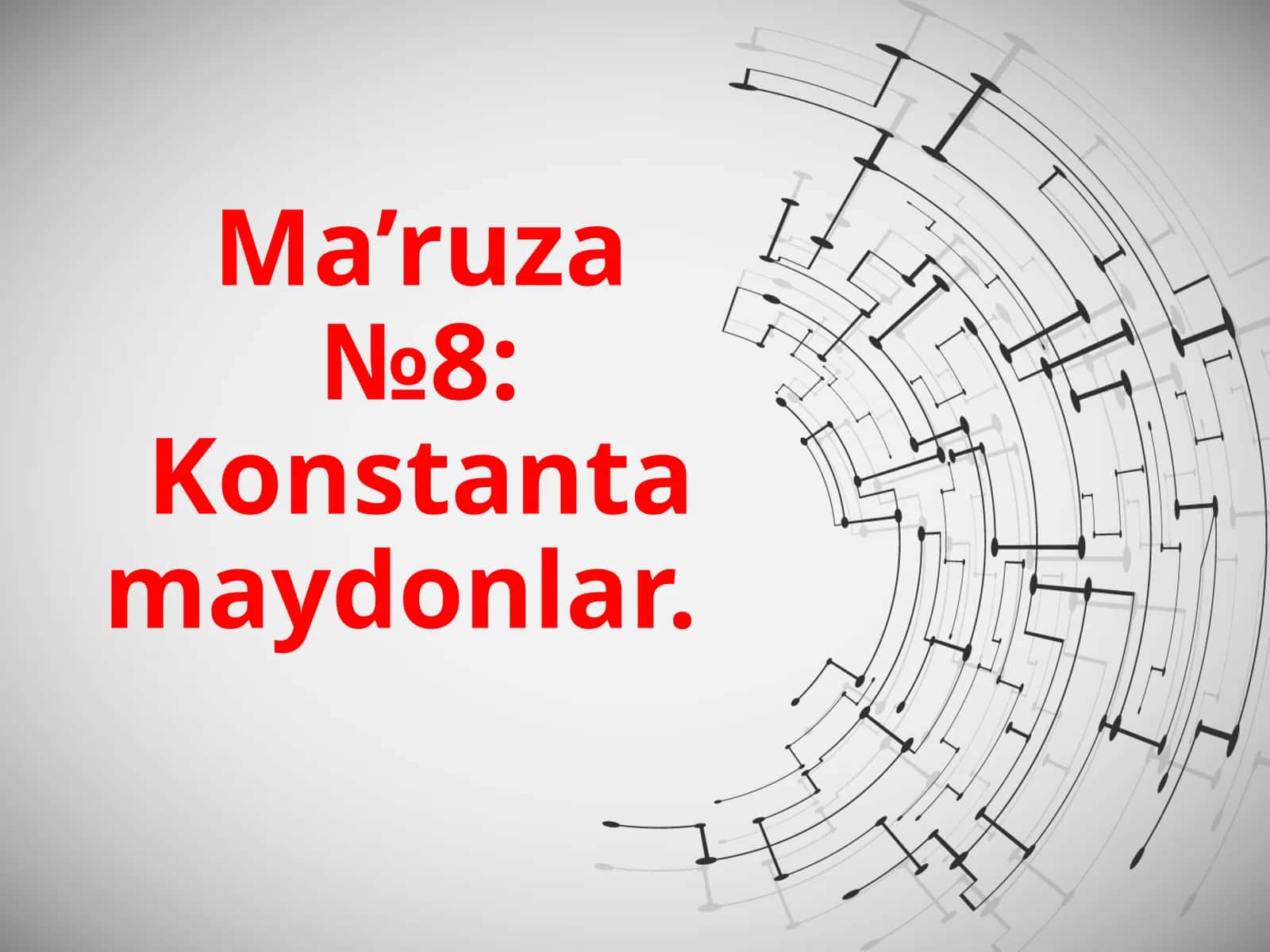 Konstanta maydonlar 1