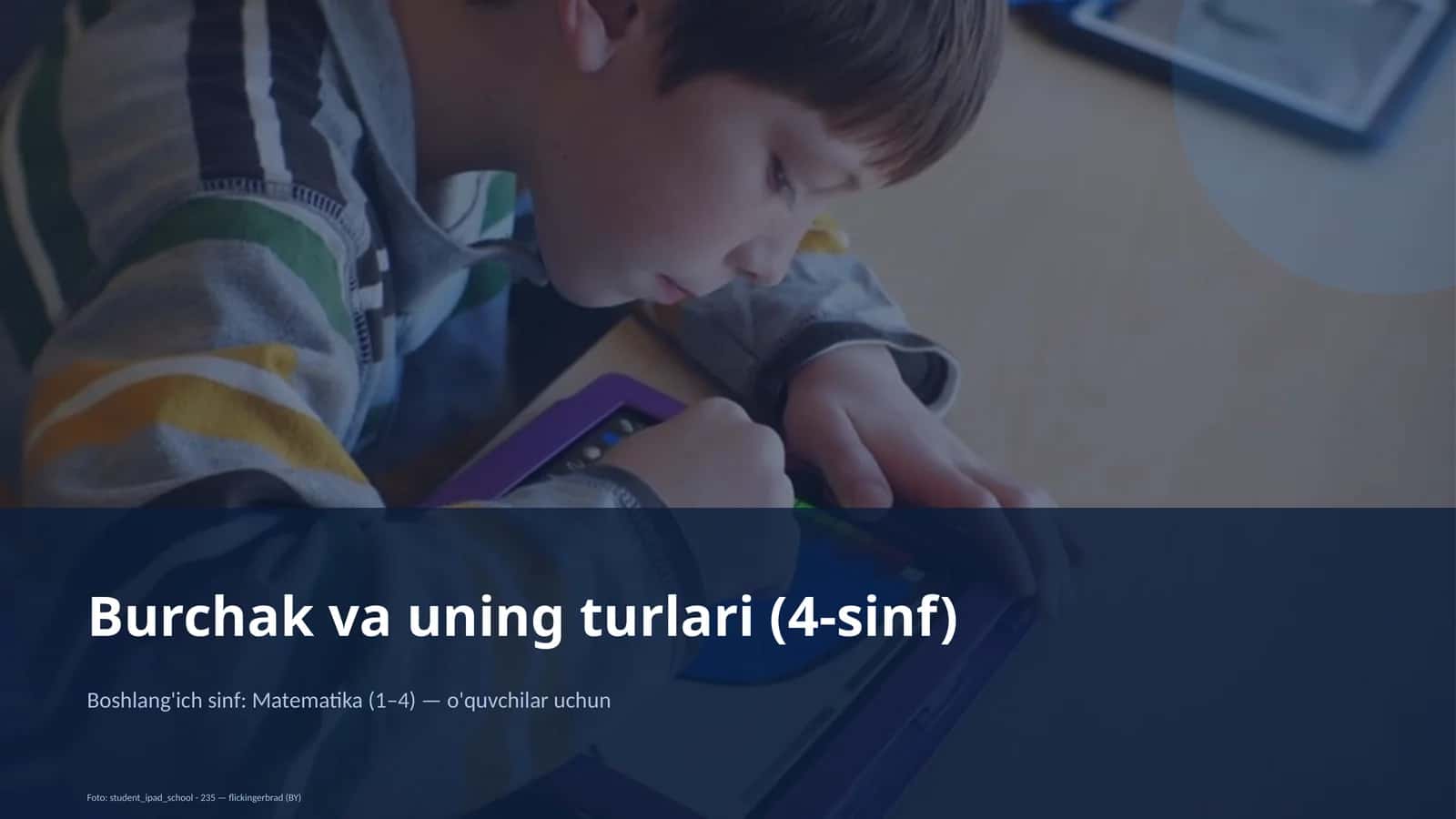 Burchak va uning turlari (4-sinf) 1
