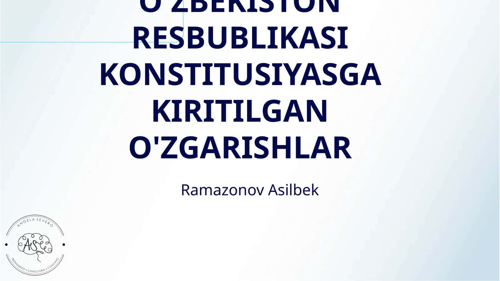 YANGI TAHRIRDAGI O'ZBEKISTON RESBUBLIKASI KONSTITUSIYASGA KIRITILGAN O'ZGARISHLAR 1