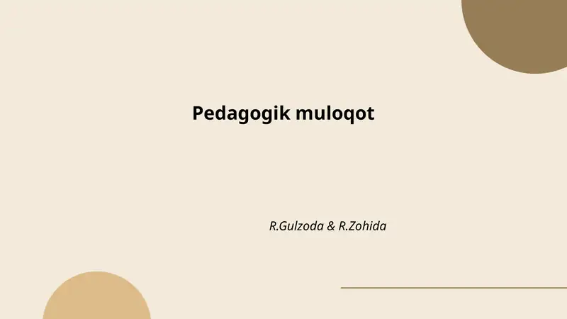 Pedagogik muloqot 1