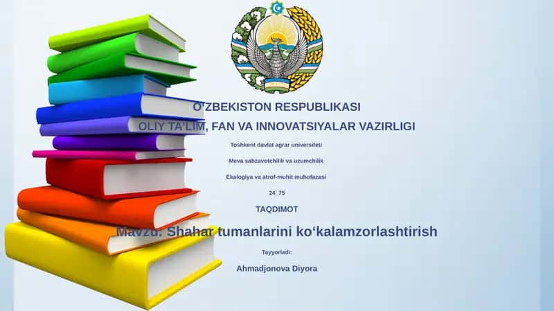 Shahar tumanlarini ko‘kalamzorlashtirish 1