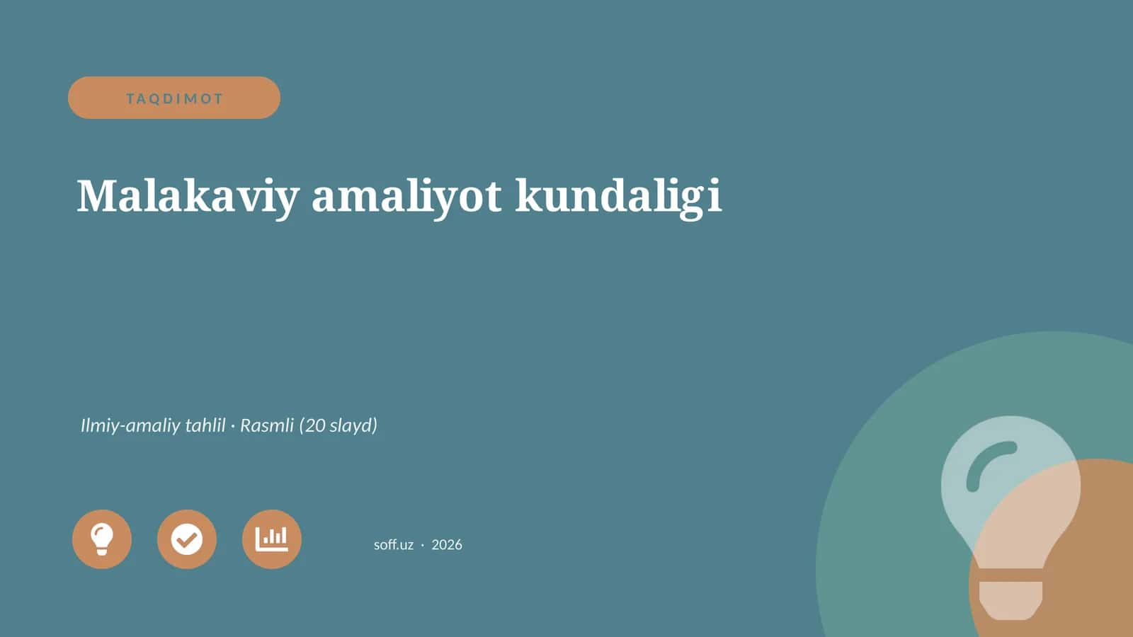 Malakaviy amaliyot kundaligi 1