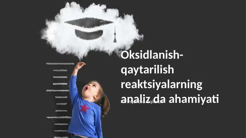 Oksidlanish-qaytarilish reaktsiyalarning analiz da ahamiyati 1