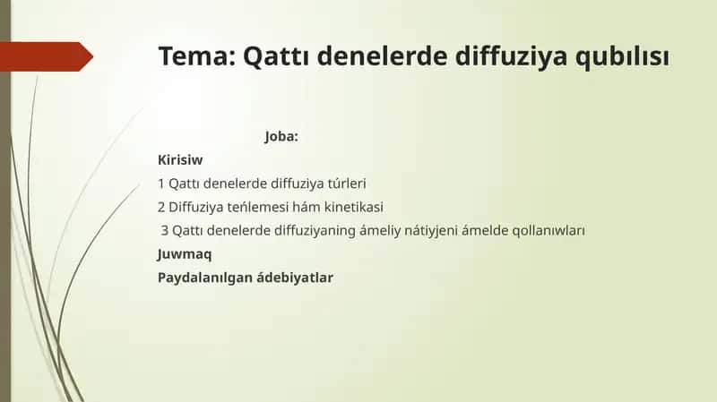 Qattı denelerde diffuziya qubılısı 1