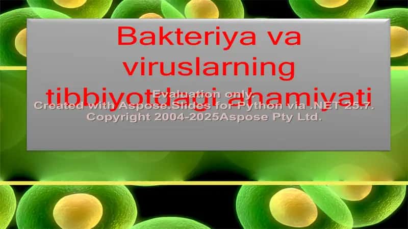 Bakteriya va viruslarning tibbiyotdagi ahamiyati 1