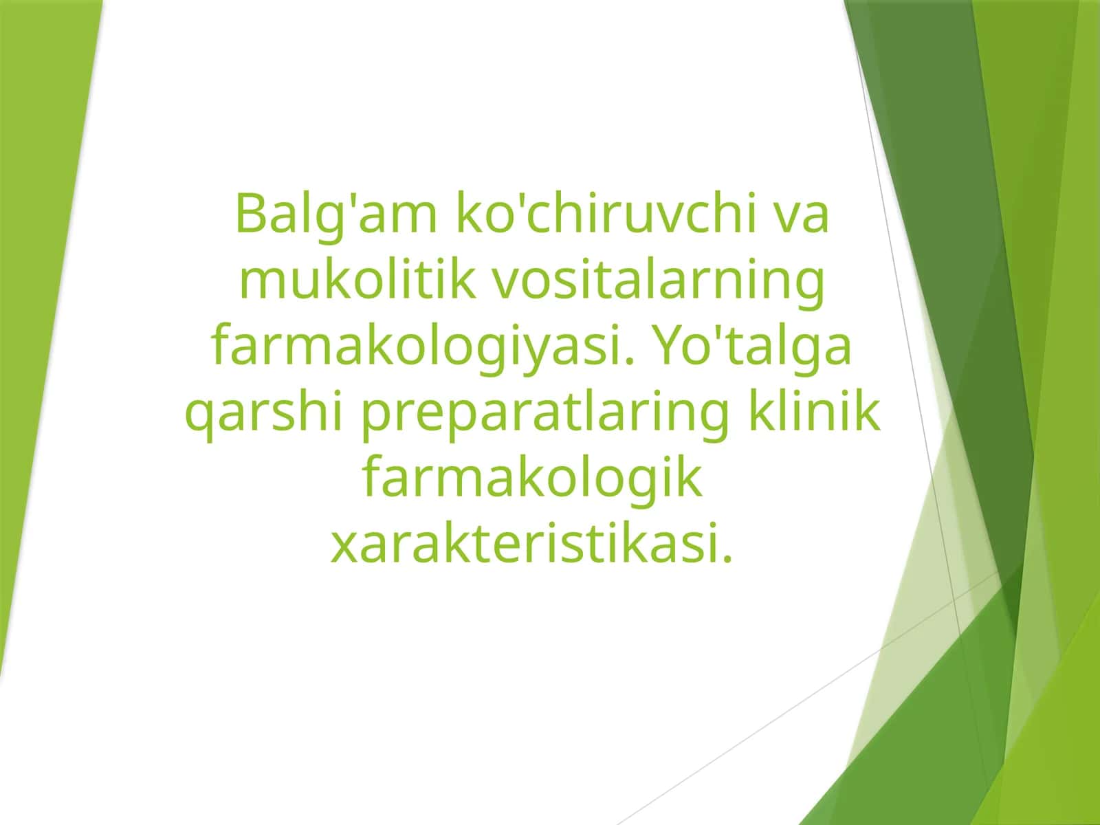 BALG‘AM KO‘CHIRUVCHI DORILAR 1