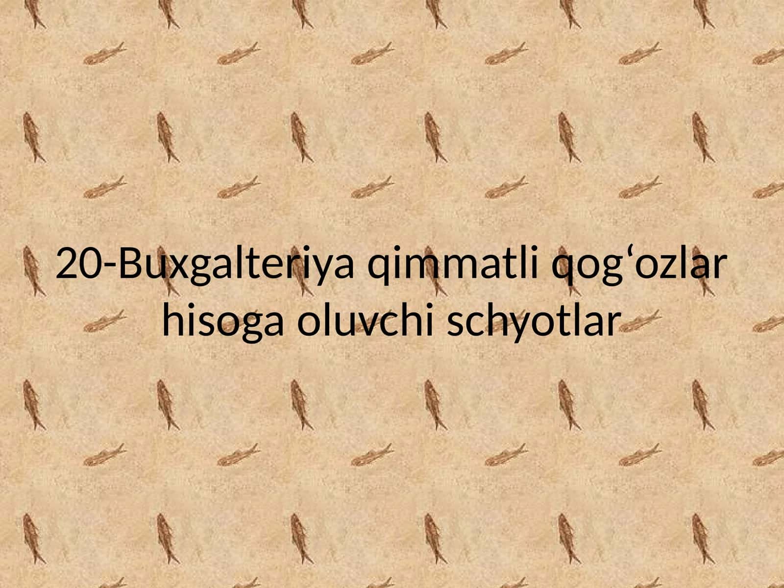Buxgalteriya qimmatli qog‘ozlar hisoga oluvchi schyotlar 1