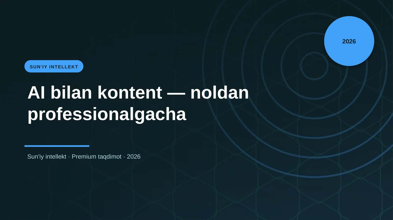 AI bilan kontent — noldan professionalgacha 1