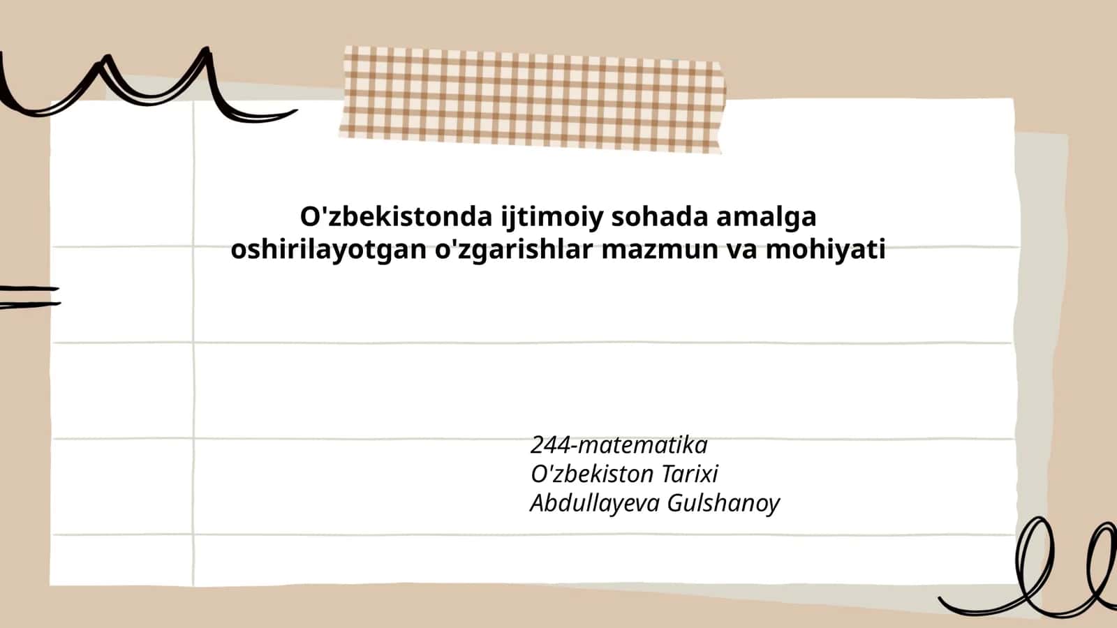 O'zbekiston Tarixi 1