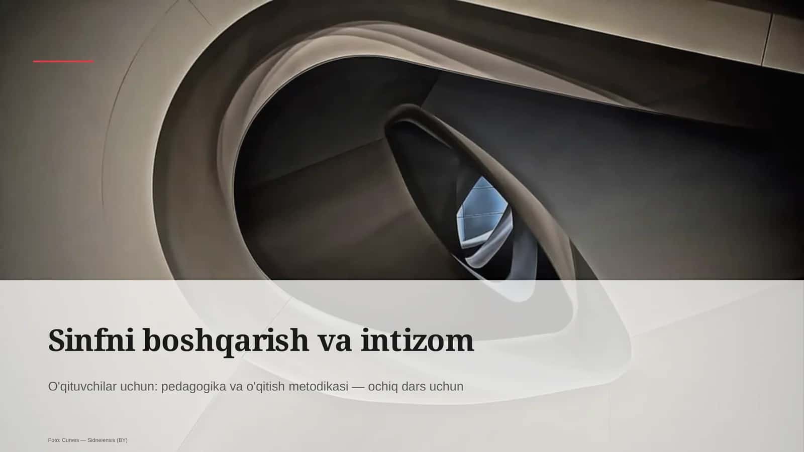 Sinfni boshqarish va intizom 1