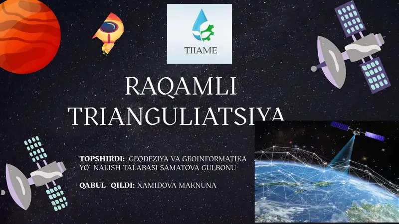 RAQAMLI TRIANGULIATSIYA 1