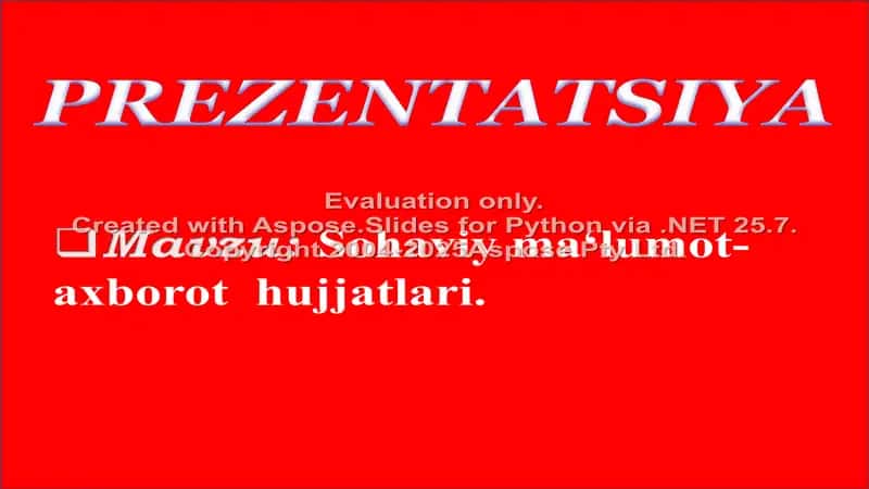 Sohaviy ma‘lumot-axborot hujjatlari 1