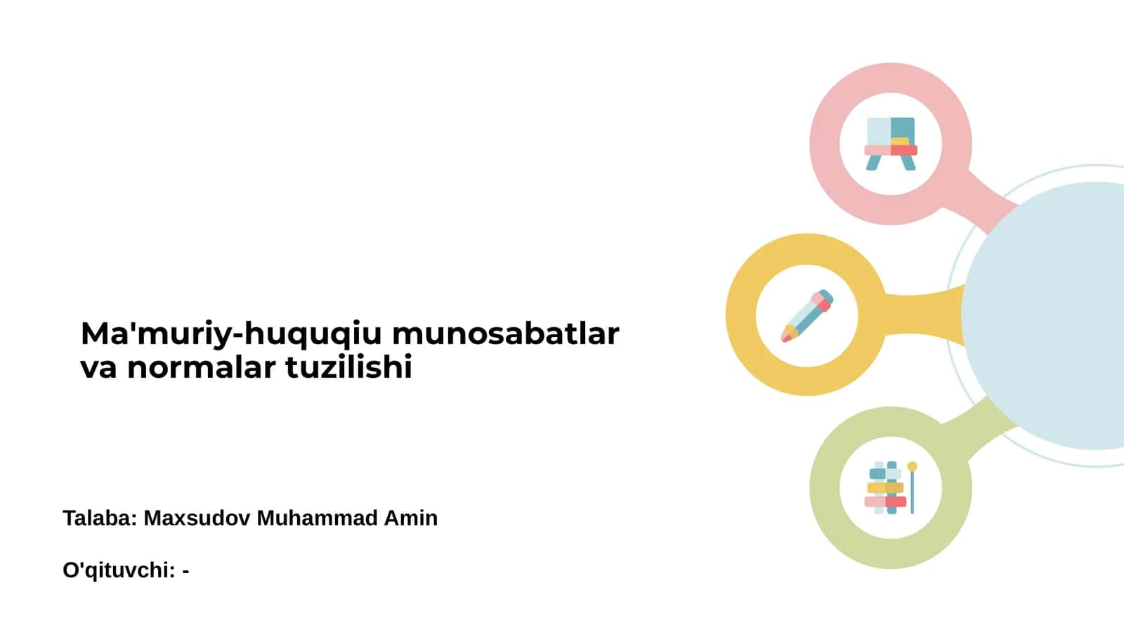 Ma'muriy-huquqiu munosabatlar va normalar tuzilishi 1