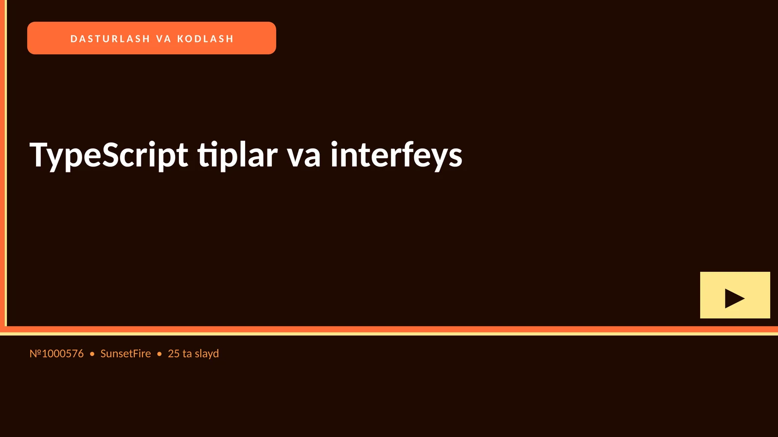 TypeScript tiplar va interfeys 1