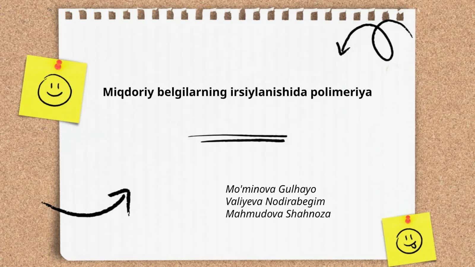 Miqdoriy belgilarning irsiylanishida polimeriya 1