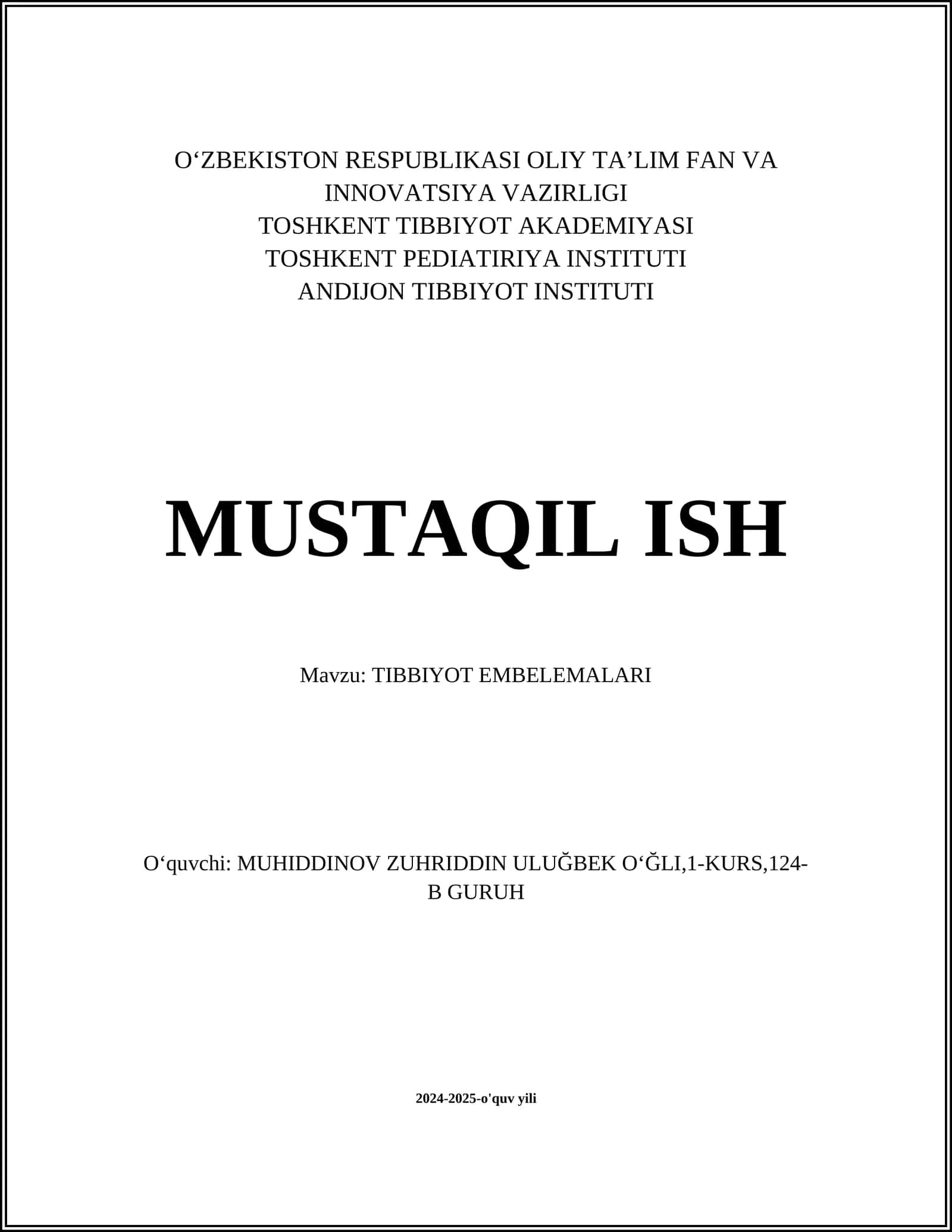 TIBBIYOT EMBELEMALARI 1