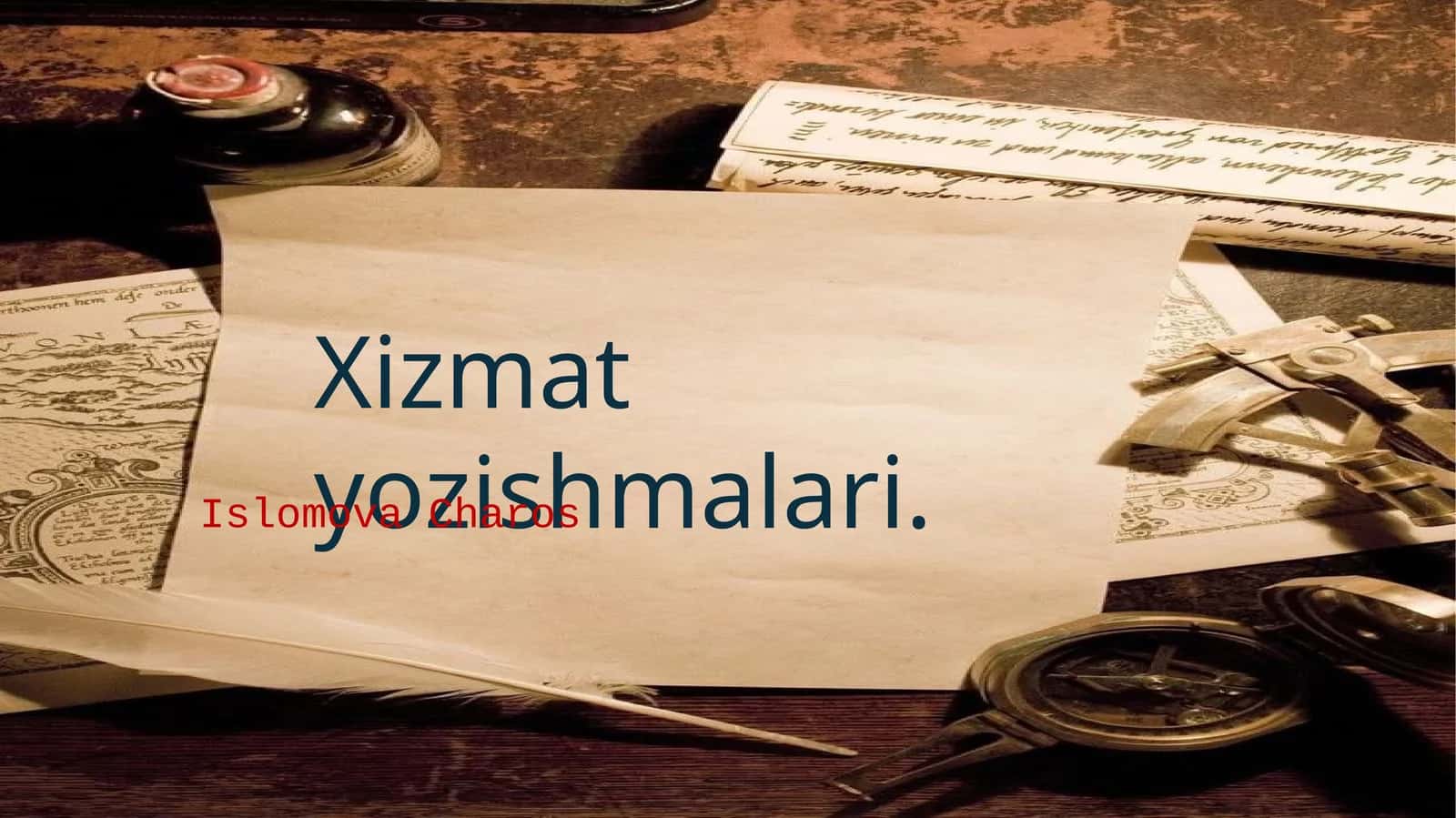 Xizmatyozishmalari 1