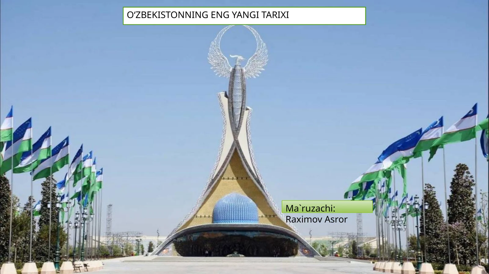 OʻZBEKISTONNING ENG YANGI TARIXI 1