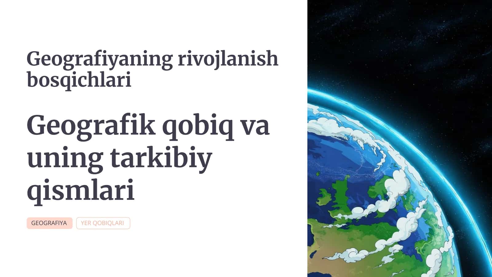 Geografiyaning rivojlanish bosqichlari 1