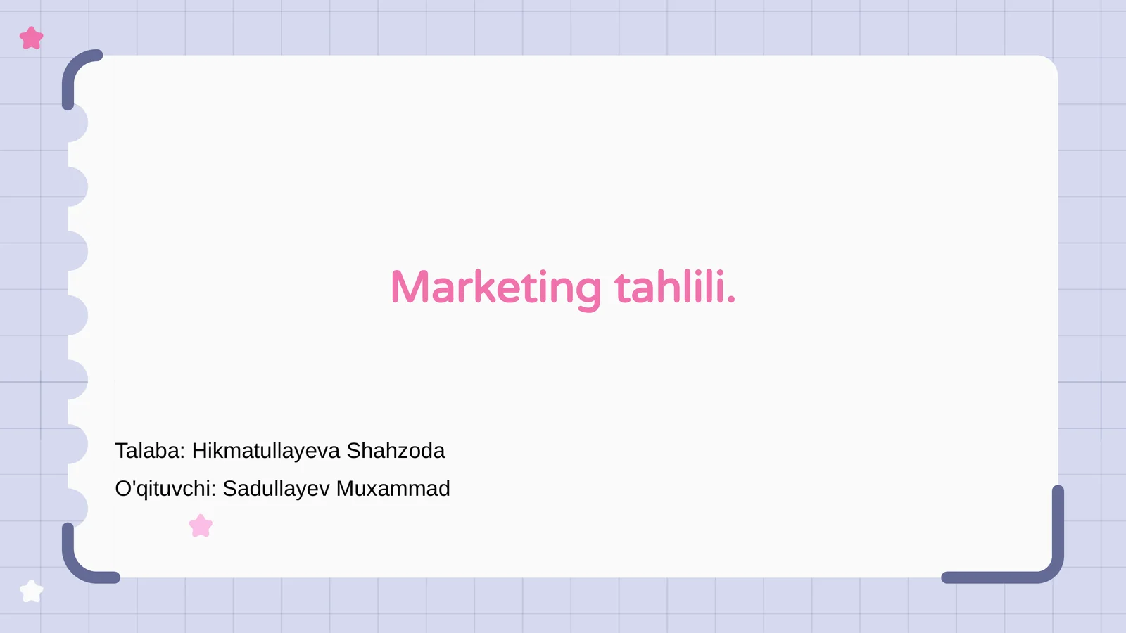 Marketing tahlili 1