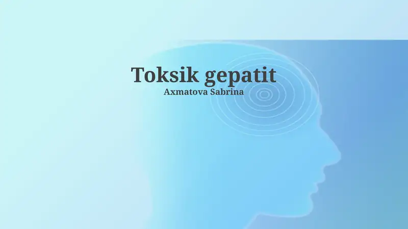 Toksik gepatit 1