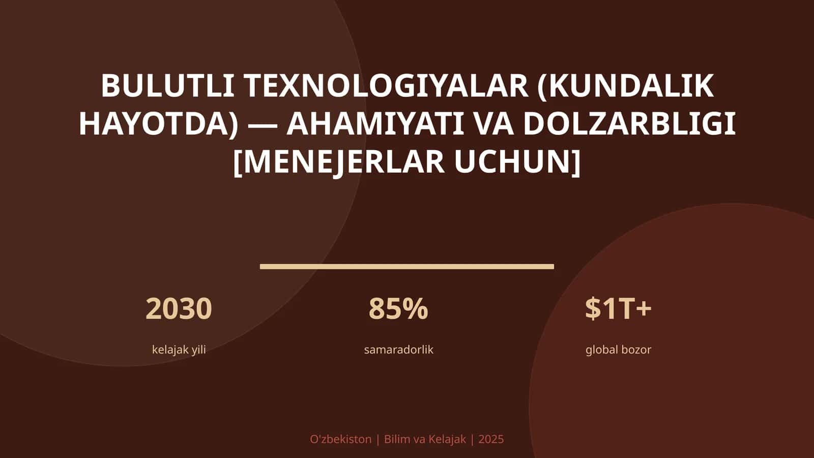 Bulutli texnologiyalar (kundalik hayotda) — ahamiyati va dolzarbligi [menejerlar uchun] 1