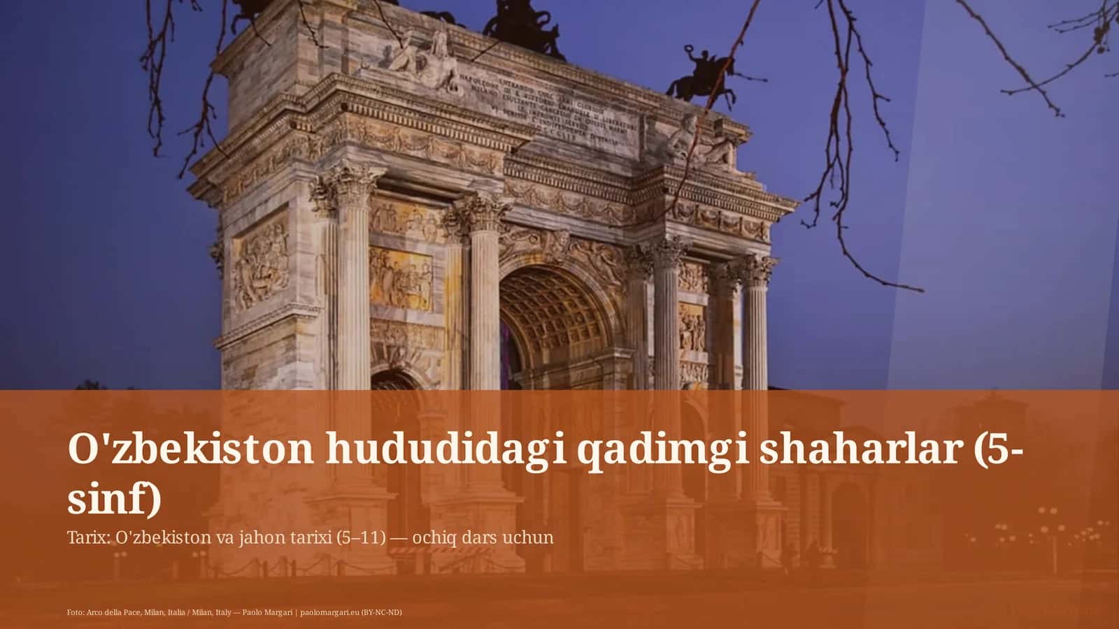O'zbekiston hududidagi qadimgi shaharlar (5-sinf) 1