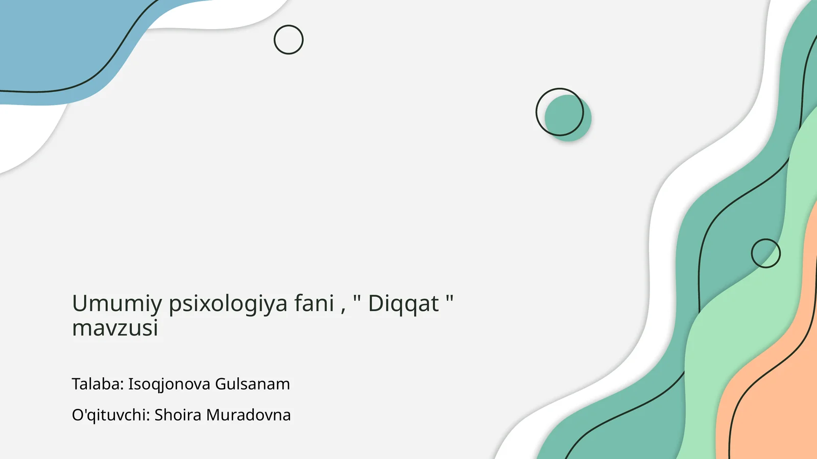 " Diqqat " mavzusi 1