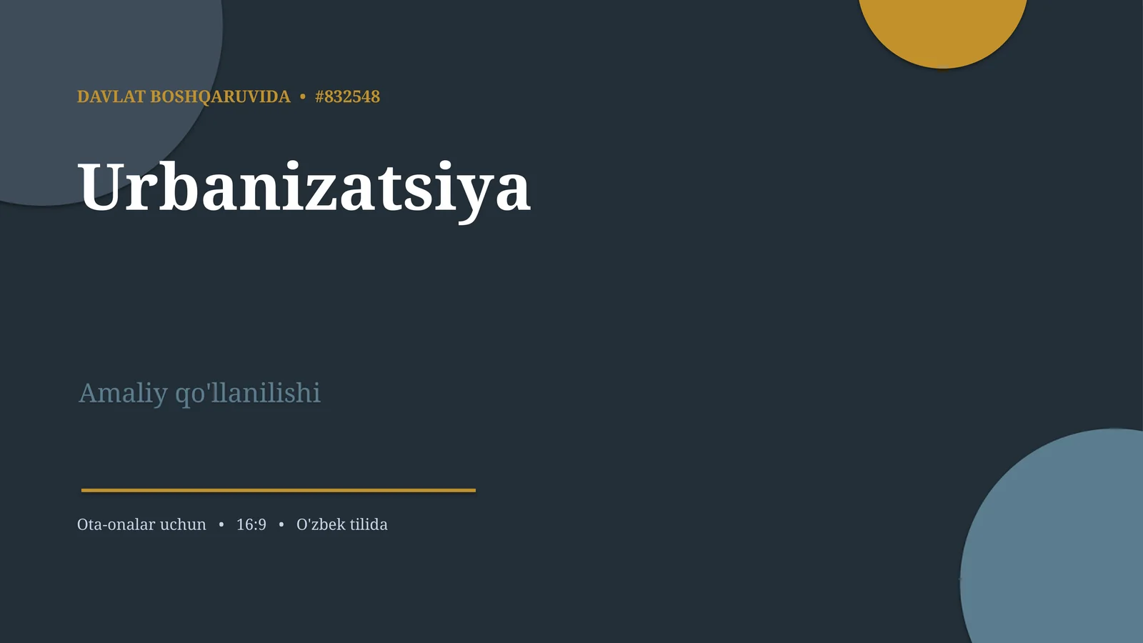 Urbanizatsiya 1