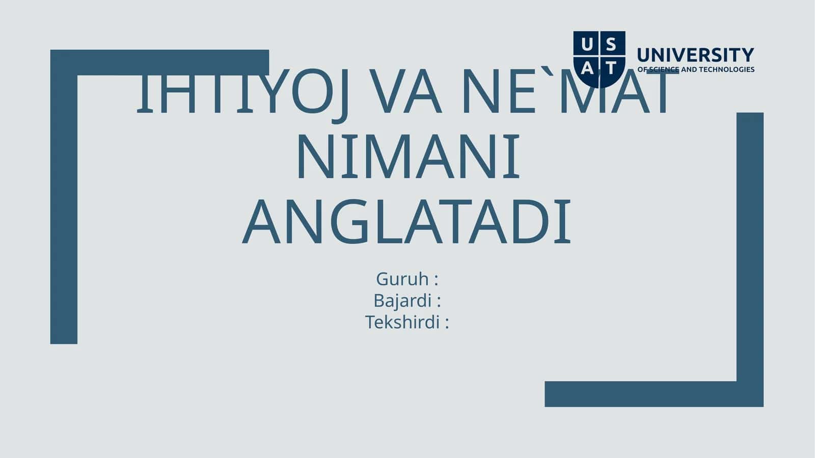 Iqtisodiy resurslar va ihtiyotlar 1