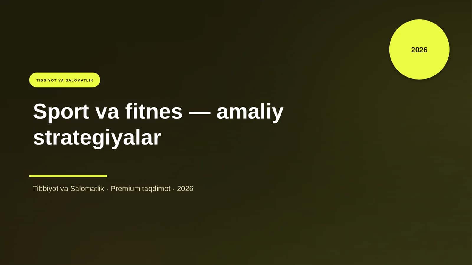 Sport va fitnes — amaliy strategiyalar 1