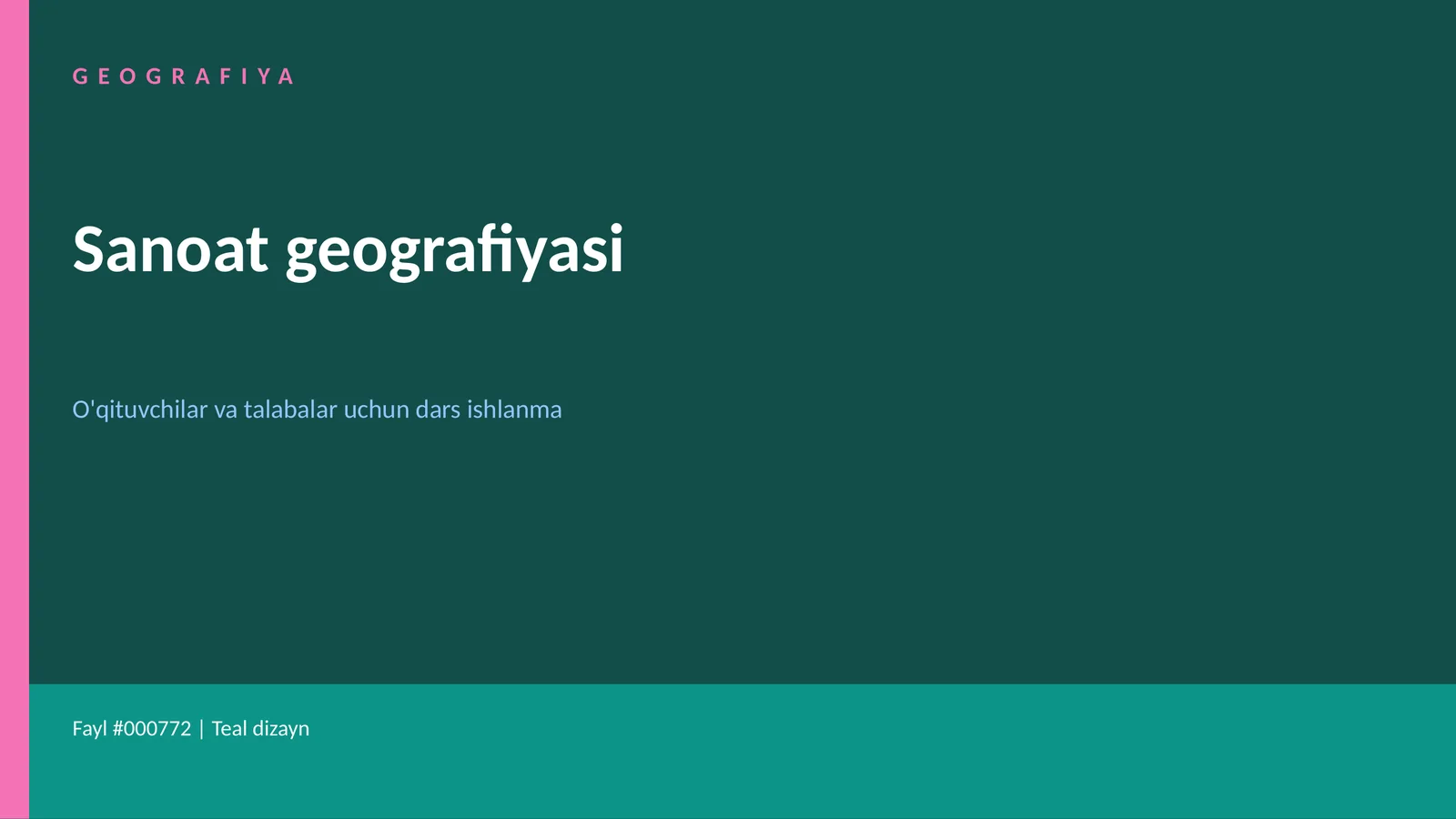 Transport Geografiyasi Dars ishlanmasi 1