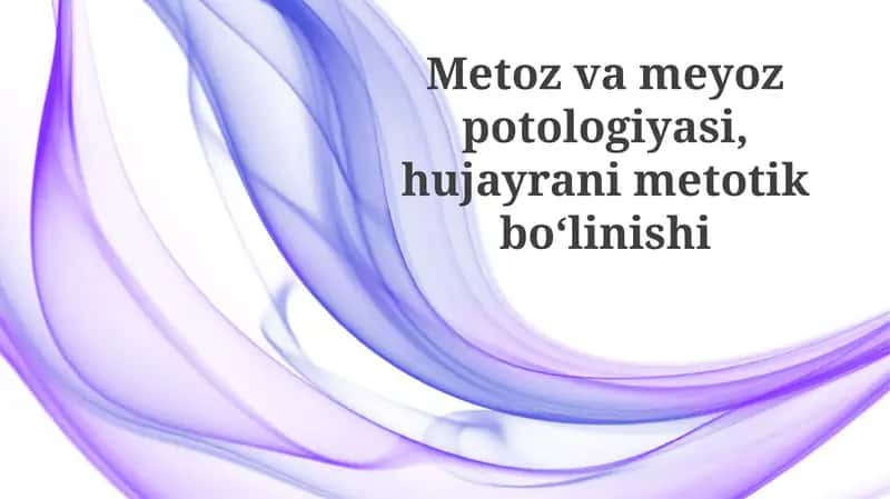 Mitoz va Meyozning Patologiyasi 1