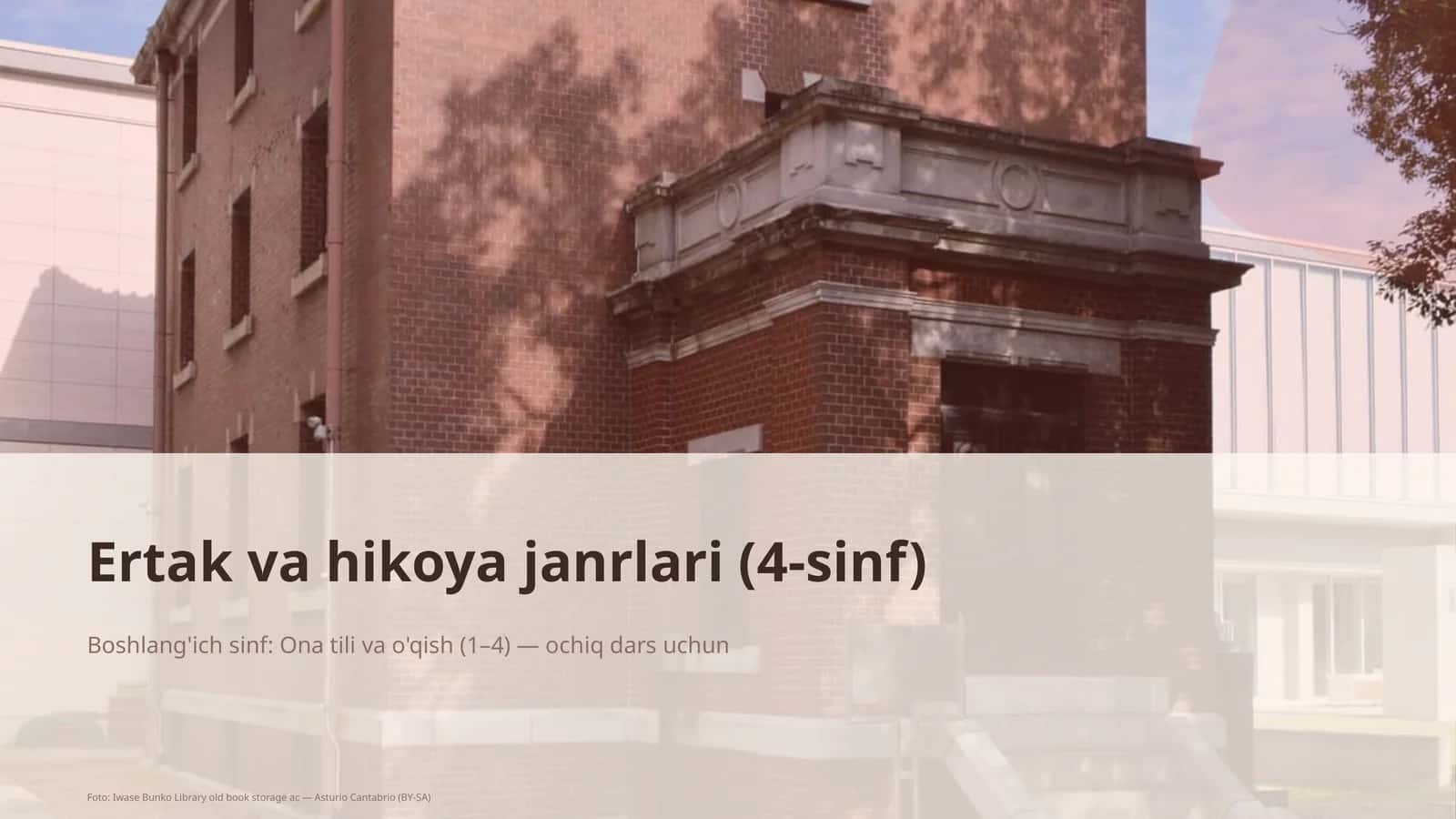 Ertak va hikoya janrlari (4-sinf) 1