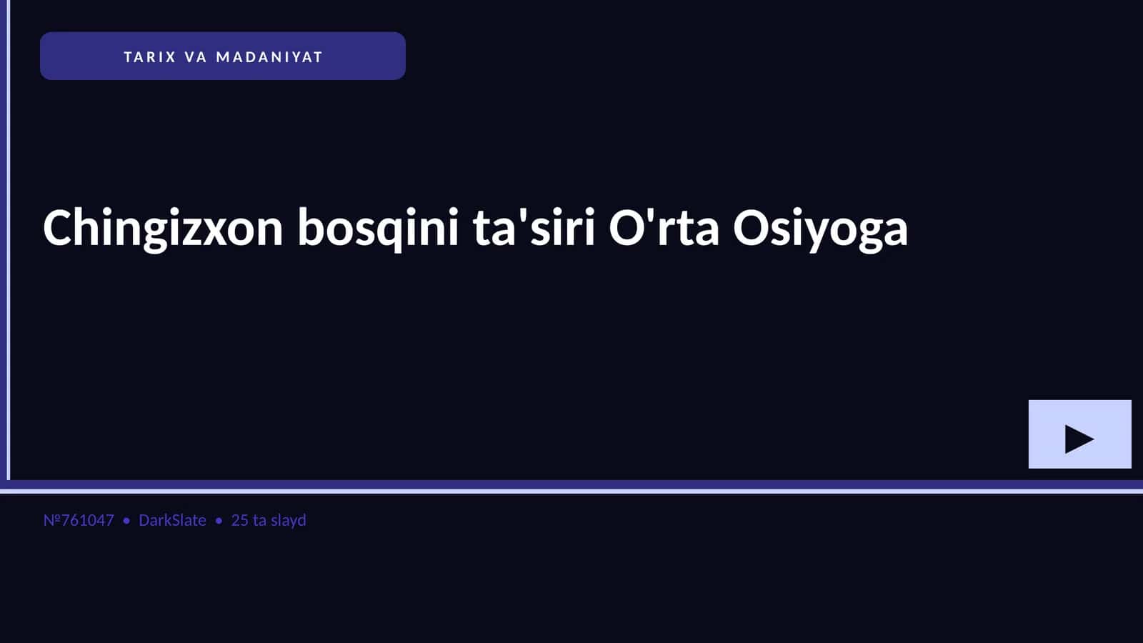 Chingizxon bosqini ta'siri O'rta Osiyoga 1