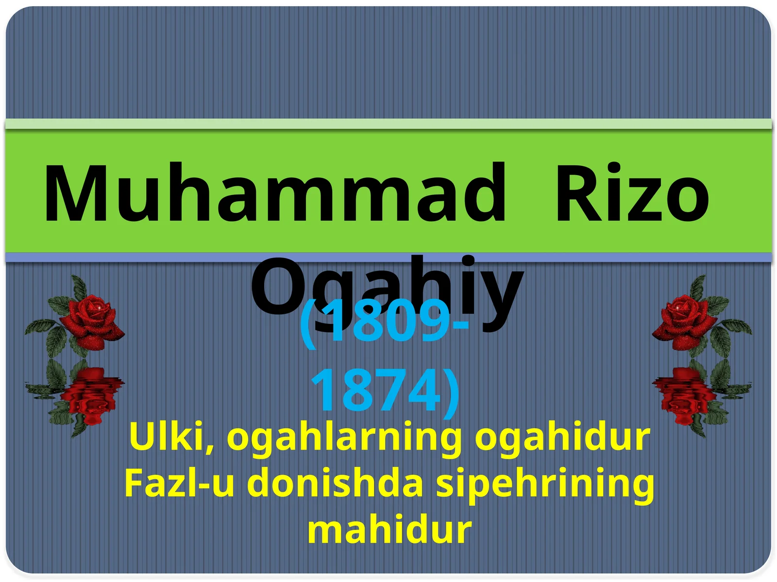 Muhammad Rizo Ogahiy 1